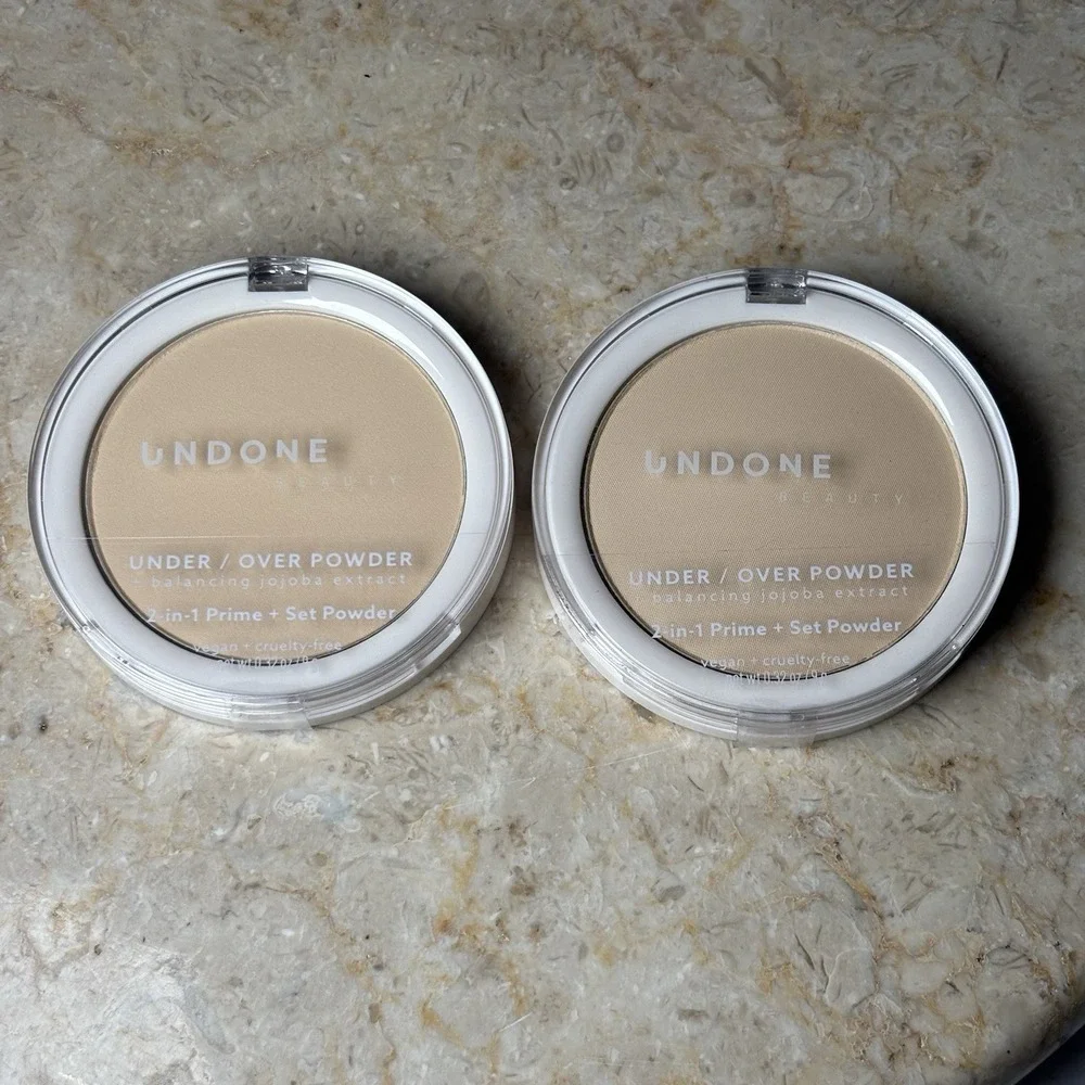 2 Lot Undone Beauty Under/Over Powder 2 in 1 Prime +‎ Set Powder 510 Light